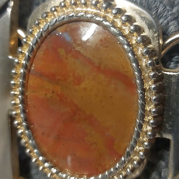 Vintage Orange Stone men's belt buckle - Picture 2 of 4